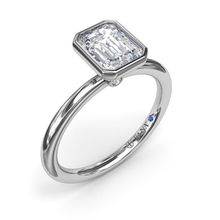 Modern Solitaire Diamond Engagement Ring 