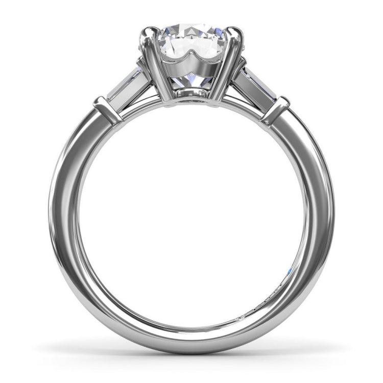 Tapered Baguette Diamond Engagement Ring 