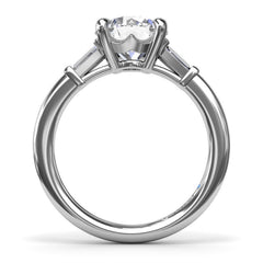Tapered Baguette Diamond Engagement Ring 