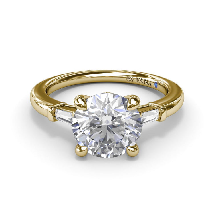 Tapered Baguette Diamond Engagement Ring 