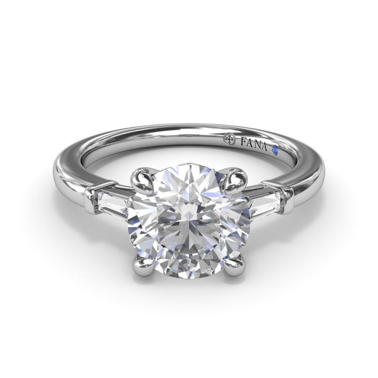 Tapered Baguette Diamond Engagement Ring 