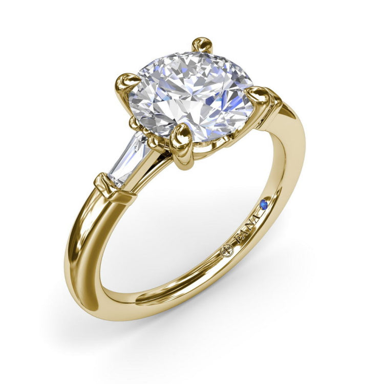 Tapered Baguette Diamond Engagement Ring 
