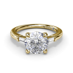 Tapered Baguette Diamond Engagement Ring 