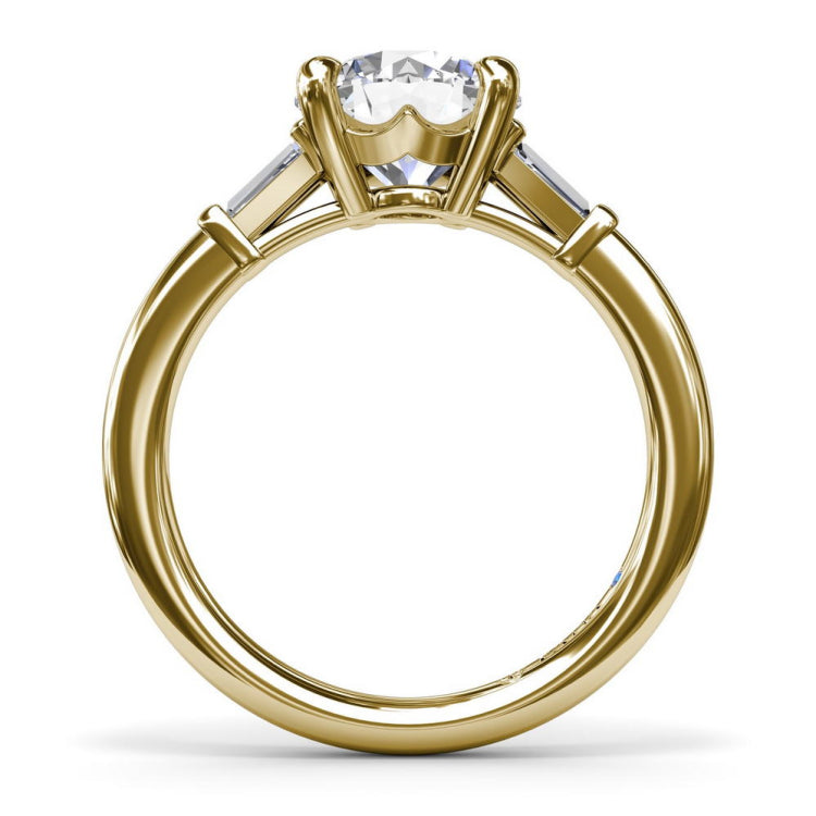 Tapered Baguette Diamond Engagement Ring 
