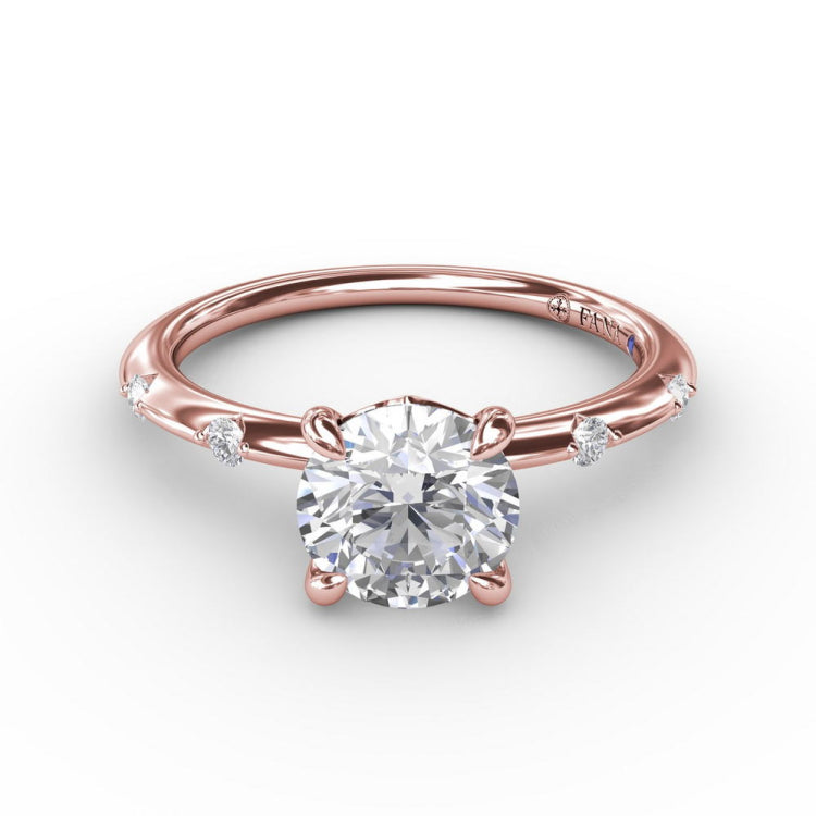 Modern Raindrop Diamond Engagement Ring 
