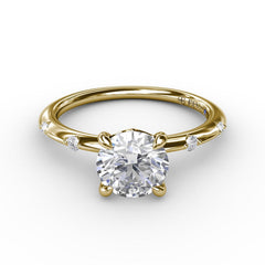 Captivating Raindrop Diamond Engagement Ring 