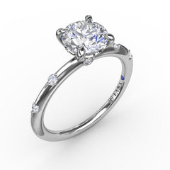 Captivating Raindrop Diamond Engagement Ring 