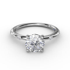 Captivating Raindrop Diamond Engagement Ring 