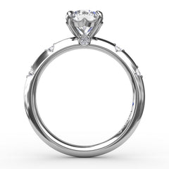 Captivating Raindrop Diamond Engagement Ring 