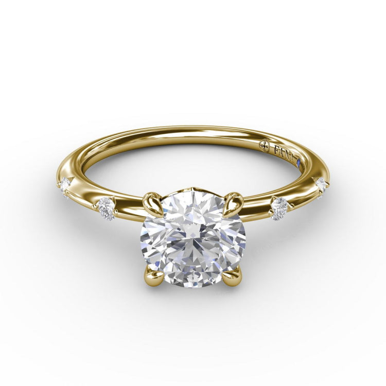 Captivating Raindrop Diamond Engagement Ring 