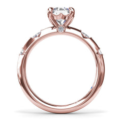 Captivating Raindrop Diamond Engagement Ring 