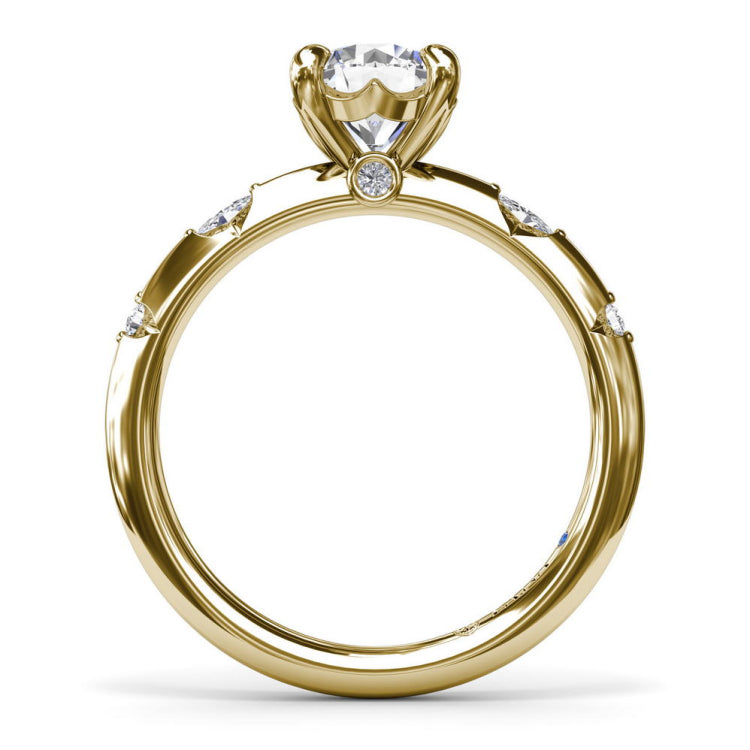 Captivating Raindrop Diamond Engagement Ring 