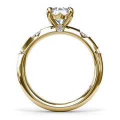 Captivating Raindrop Diamond Engagement Ring 