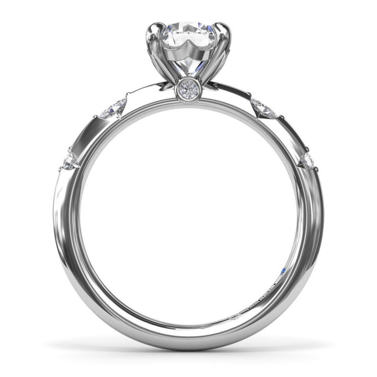 Captivating Raindrop Diamond Engagement Ring 