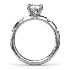 Captivating Raindrop Diamond Engagement Ring 