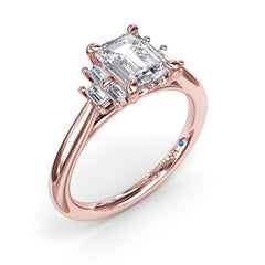 Cluster Diamond Engagement Ring 