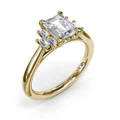 Cluster Diamond Engagement Ring 