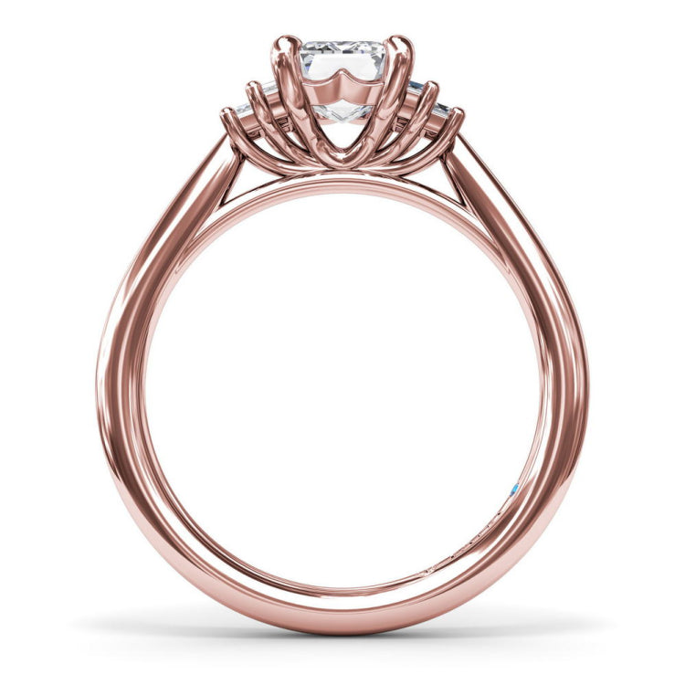 Cluster Diamond Engagement Ring 