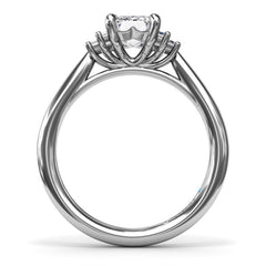 Cluster Diamond Engagement Ring 