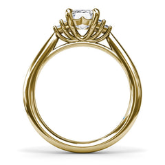 Cluster Diamond Engagement Ring 