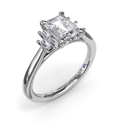 Cluster Diamond Engagement Ring 