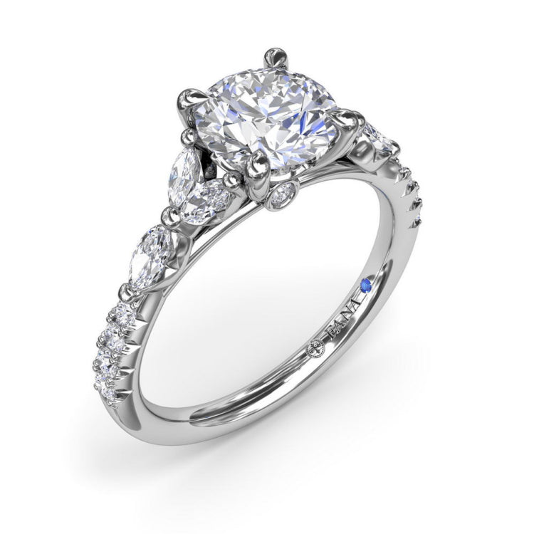 Vintage Floral Diamond Engagement Ring 