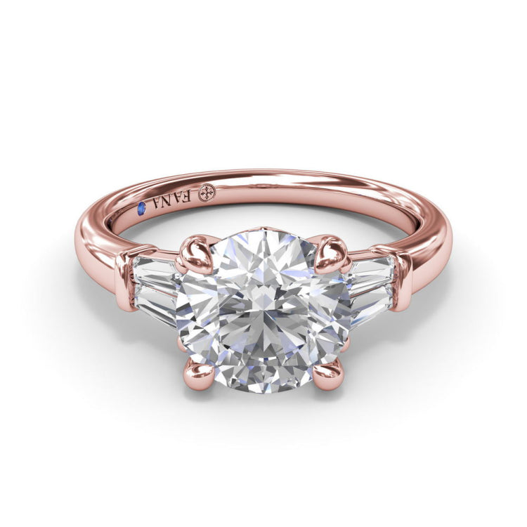 Tapered Baguette Diamond Engagement Ring 
