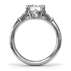 Tapered Baguette Diamond Engagement Ring 