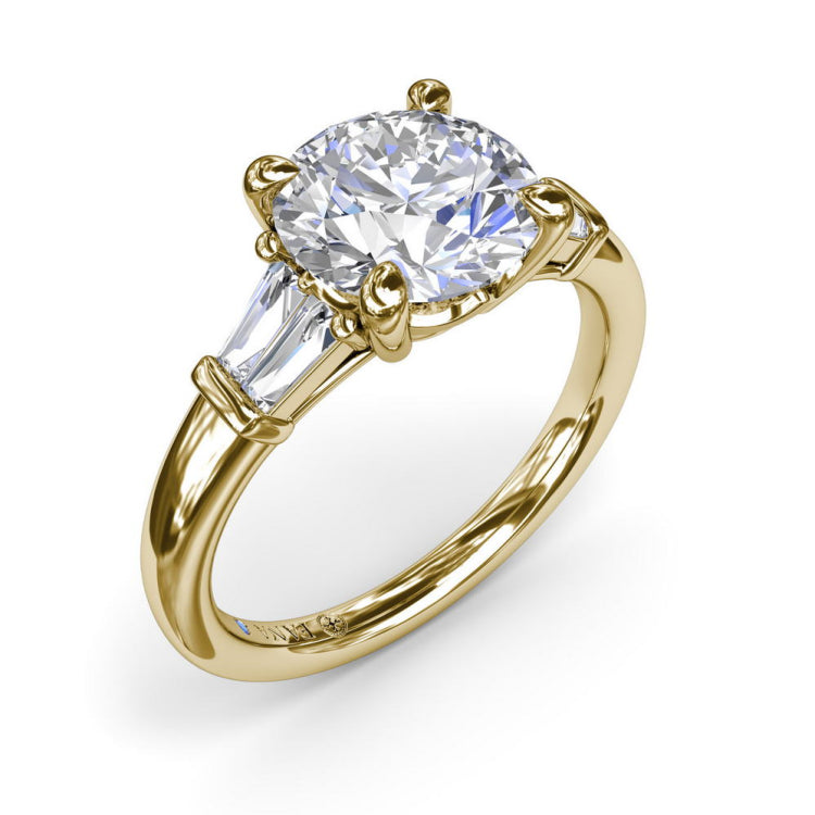 Tapered Baguette Diamond Engagement Ring 