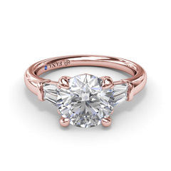 Tapered Baguette Diamond Engagement Ring 