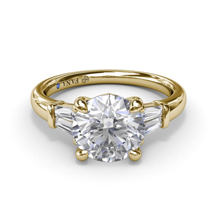 Tapered Baguette Diamond Engagement Ring 