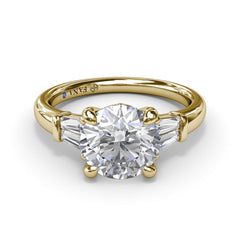 Tapered Baguette Diamond Engagement Ring 