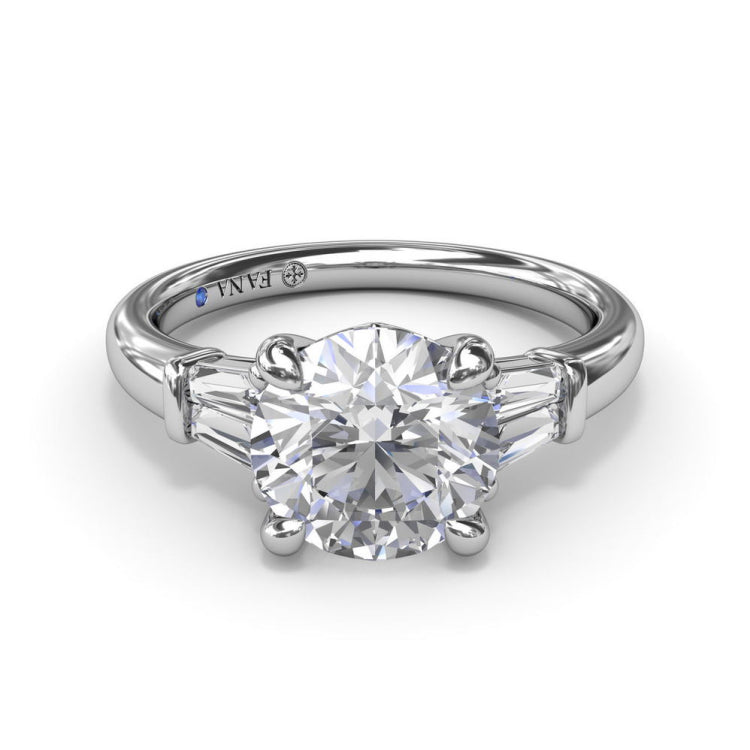 Tapered Baguette Diamond Engagement Ring 