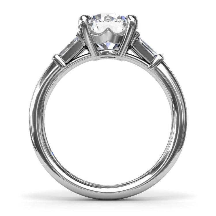 Tapered Baguette Diamond Engagement Ring 
