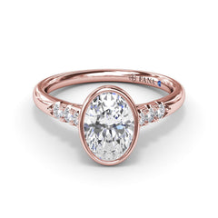 Beautiful Bezel Set Engagement Ring 