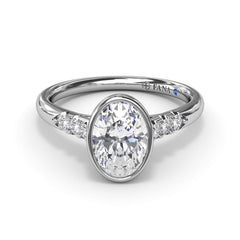 Beautiful Bezel Set Engagement Ring 