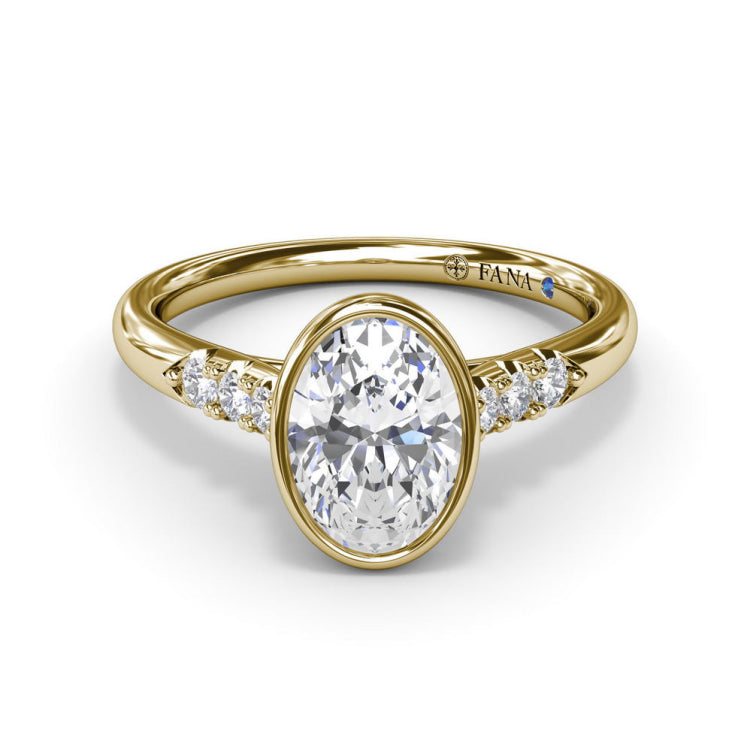Beautiful Bezel Set Engagement Ring 