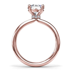 Hidden Halo Engagement Ring 