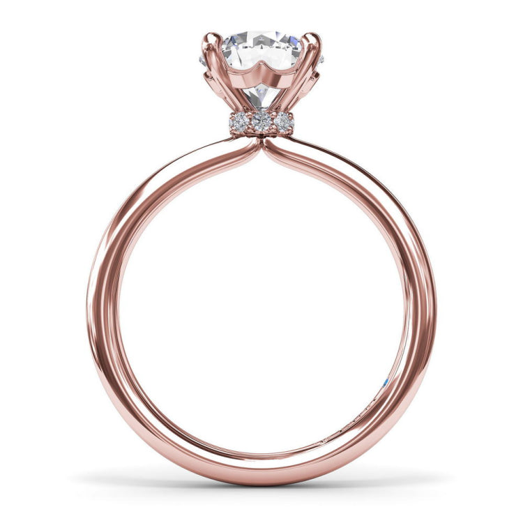Hidden Halo Engagement Ring 