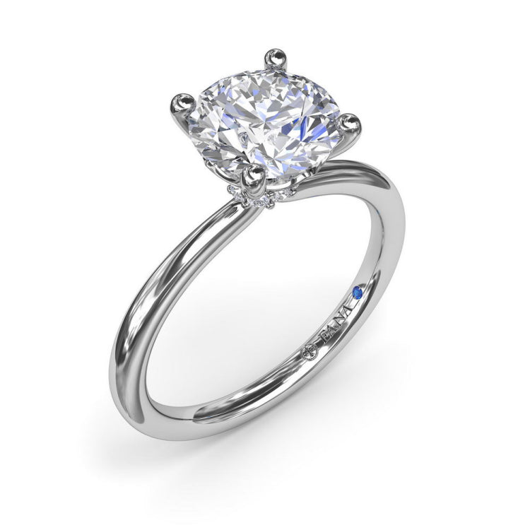 Hidden Halo Engagement Ring 