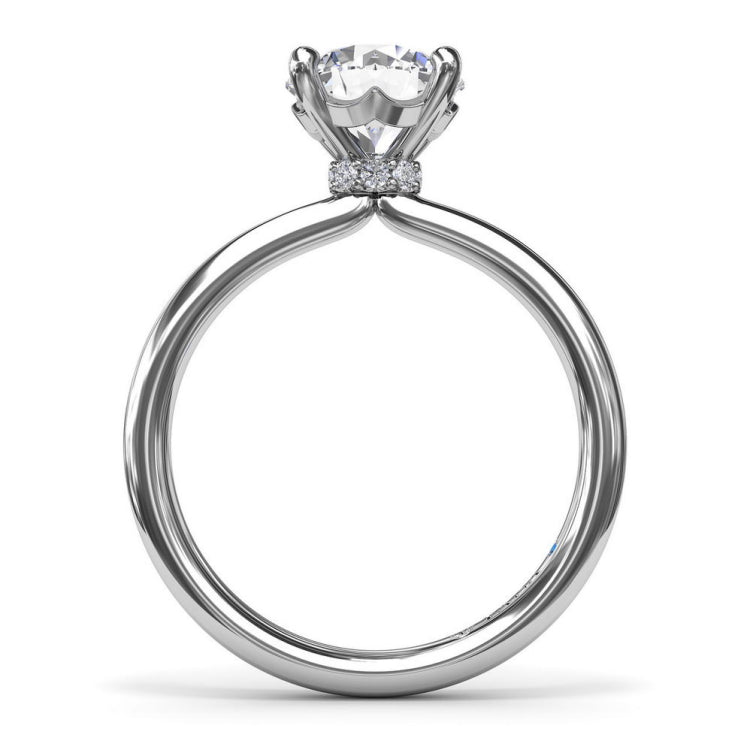 Hidden Halo Engagement Ring 