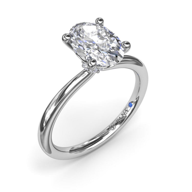 Hidden Halo Engagement Ring 