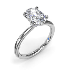 Hidden Halo Engagement Ring 