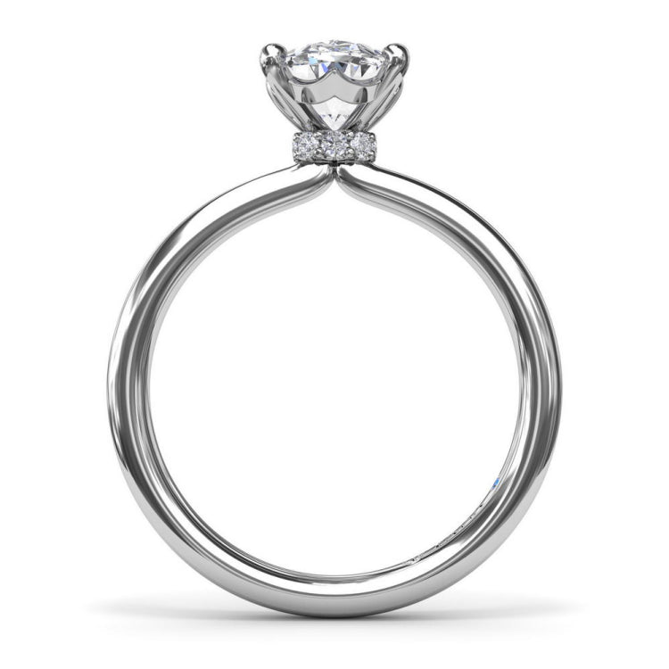 Hidden Halo Engagement Ring 
