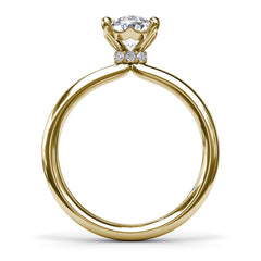Hidden Halo Engagement Ring 