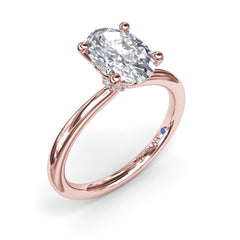 Hidden Halo Engagement Ring 
