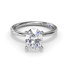 Hidden Halo Engagement Ring 