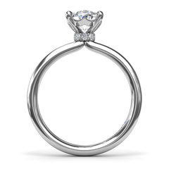 Hidden Halo Engagement Ring 
