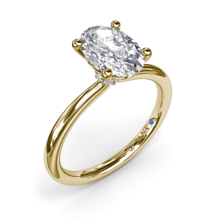 Hidden Halo Engagement Ring 