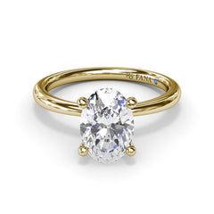 Hidden Halo Engagement Ring 